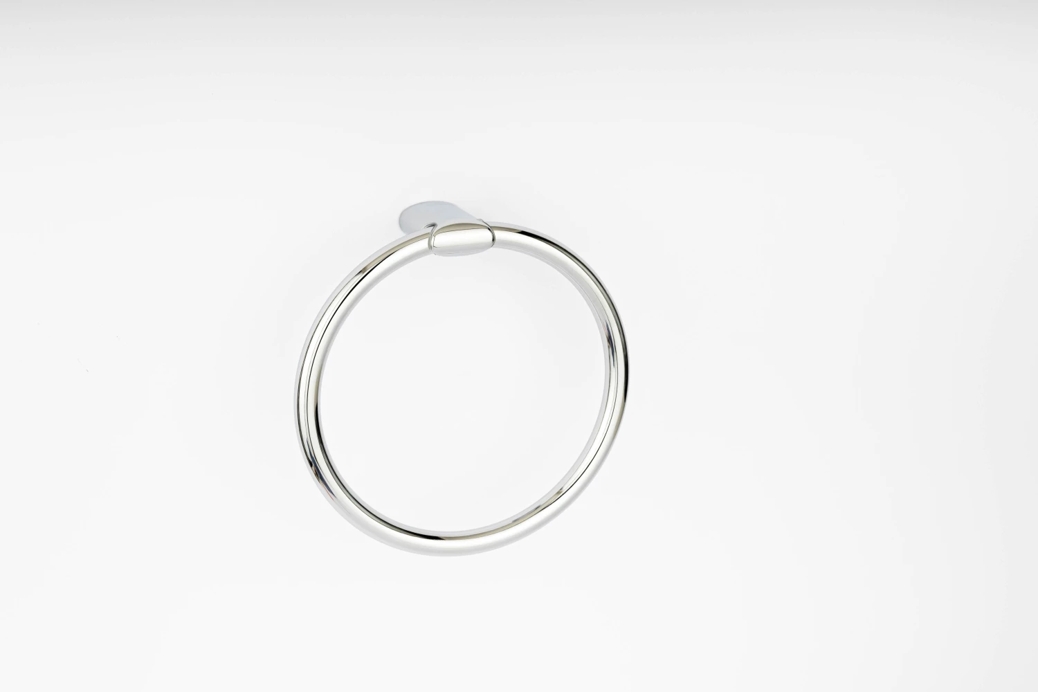 Porte serviette anneau rond argent